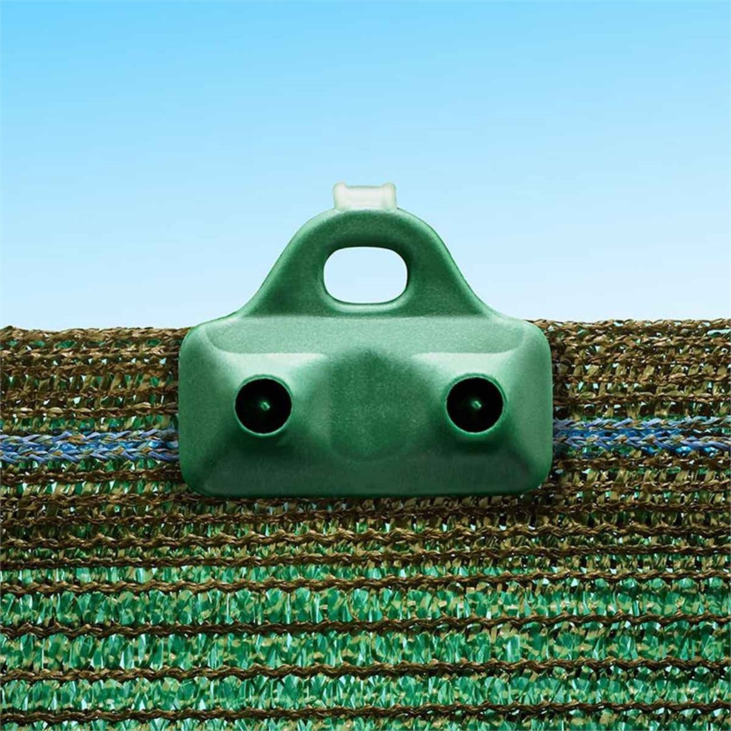 PIASTRINA CLIPPARETE VERDE - 2 PUNTE - 50 PZ